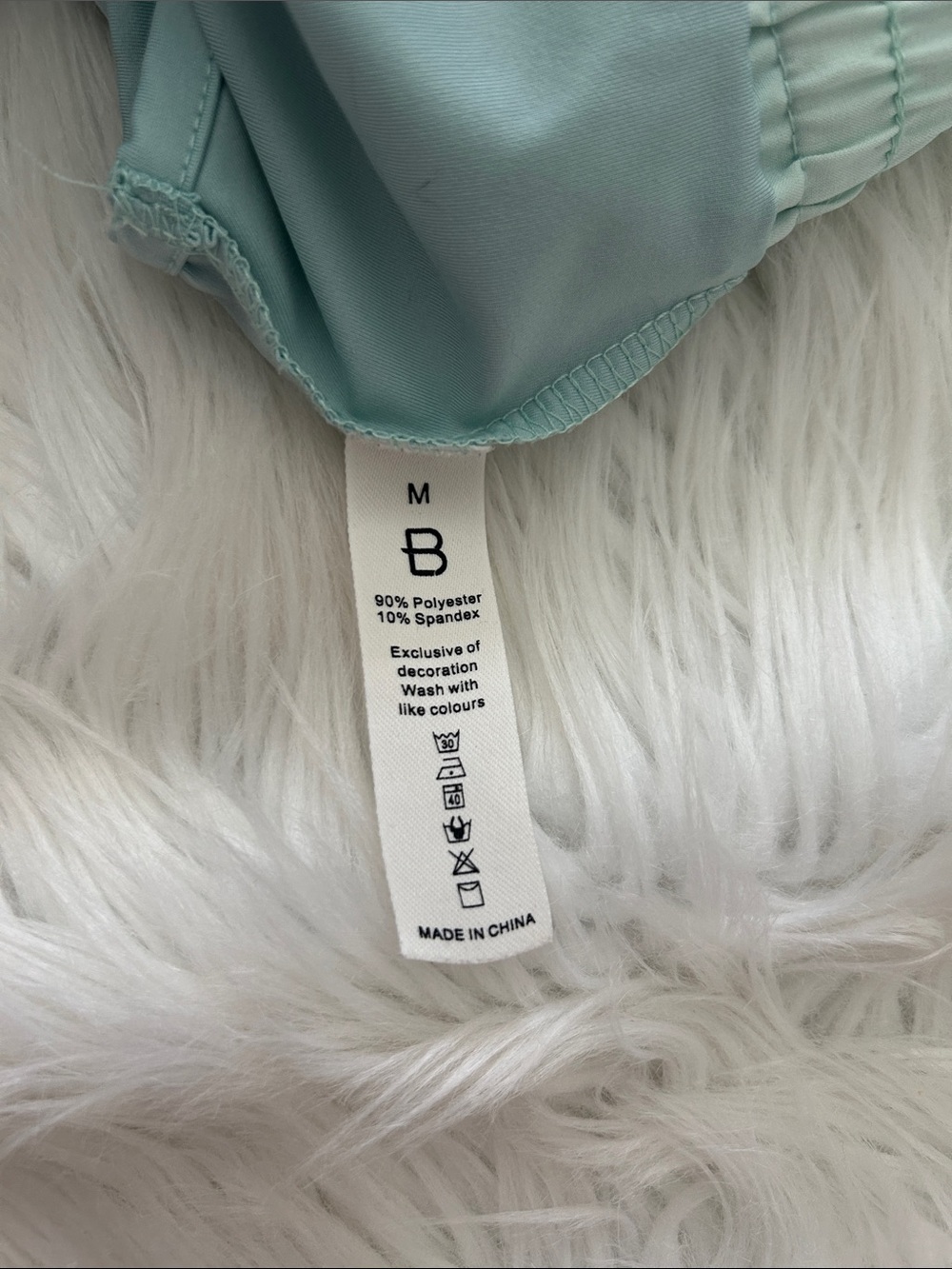 Light Mint Active Shorts with Smocked Waist - Picture 4 of 4